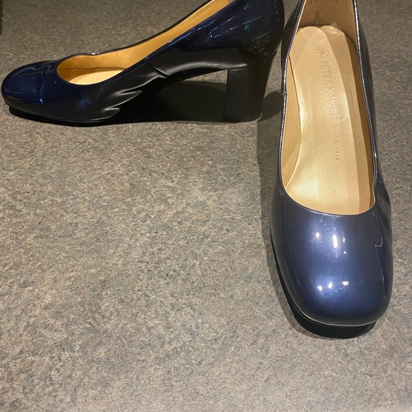 PETER KAISER PATENT LEATHER 2.5 HEEL PUMP IN BLUE / COMFORT / SIZE 5 - Picture 8 of 9